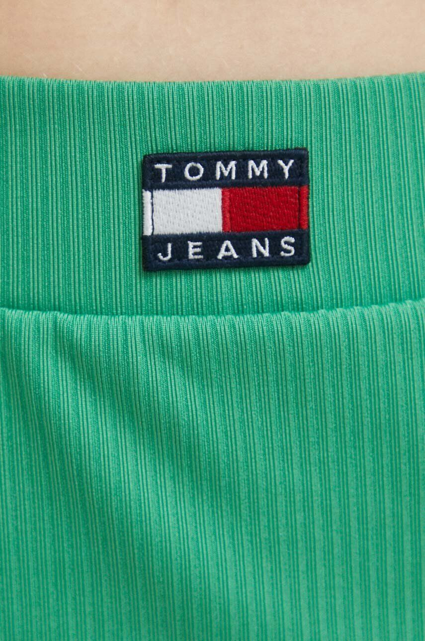 Tommy Jeans fusta culoarea verde mini drept - Pled.ro