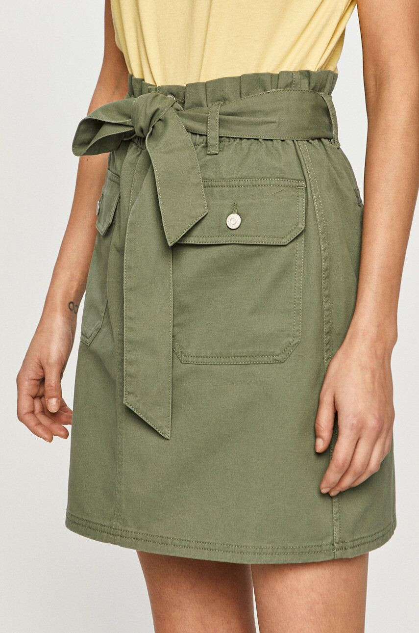 Tommy Jeans Fustă culoarea verde - Pled.ro