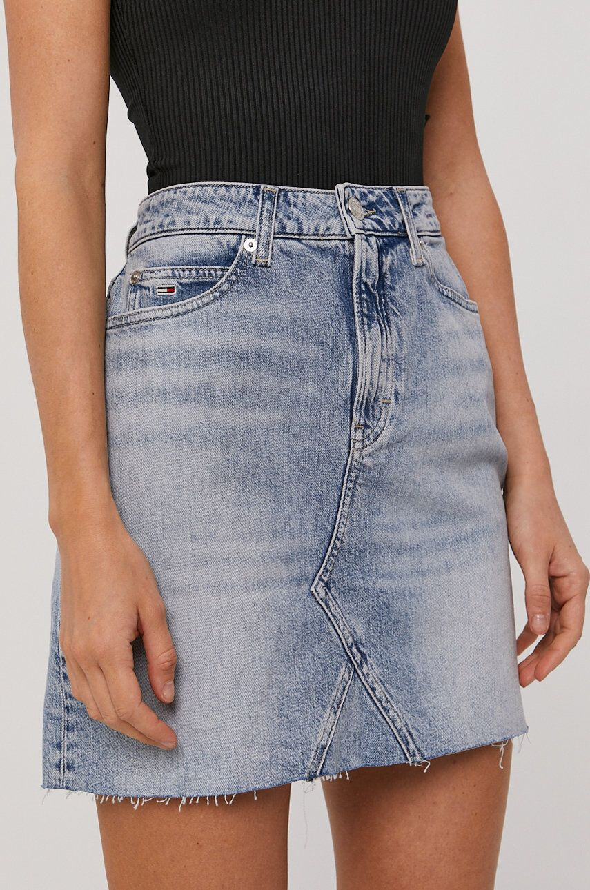 Tommy Jeans fusta jeans - Pled.ro