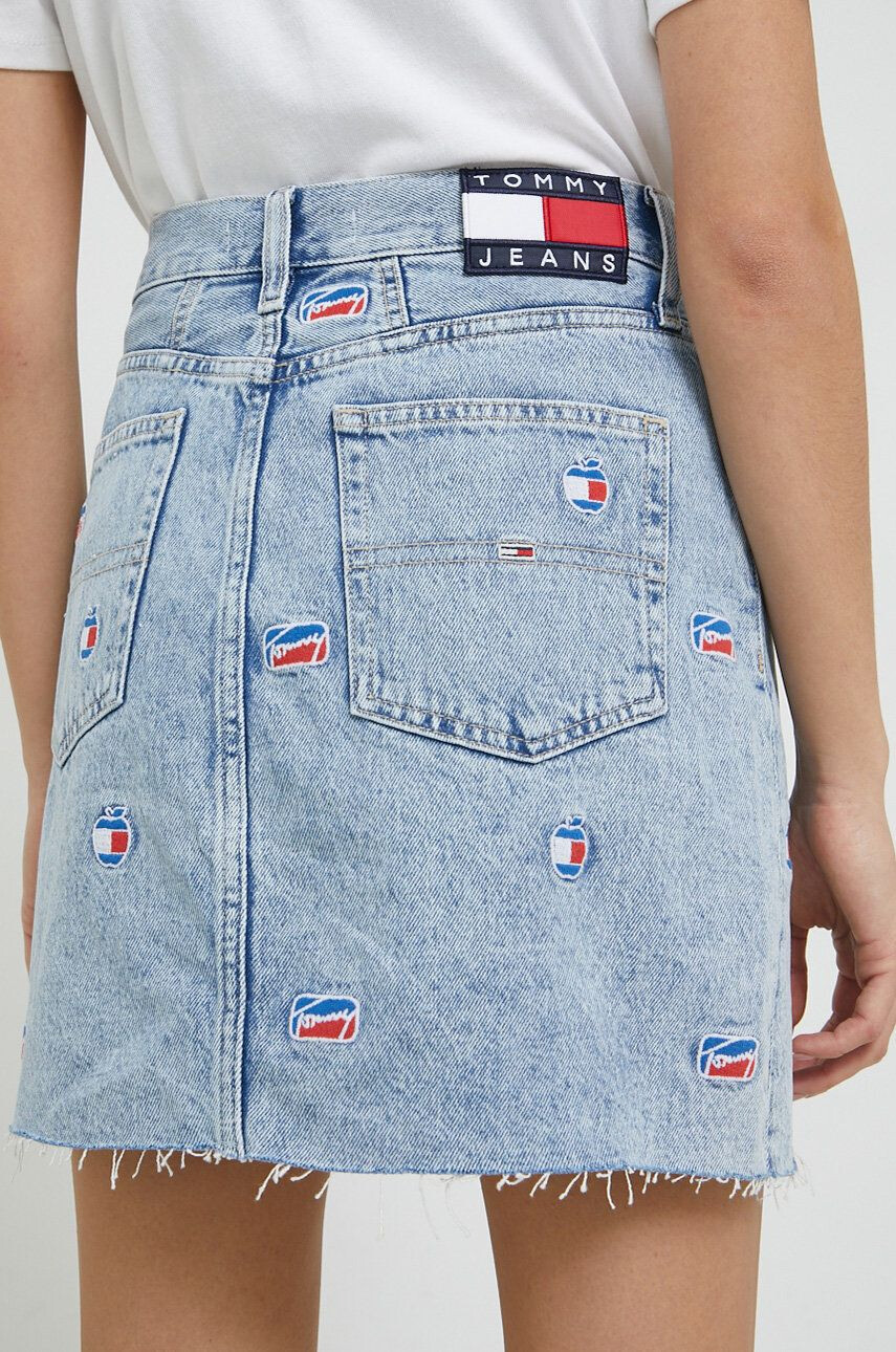 Tommy Jeans fusta jeans - Pled.ro