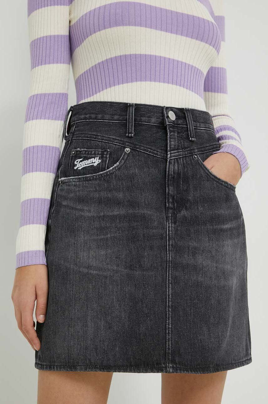 Tommy Jeans fusta jeans - Pled.ro