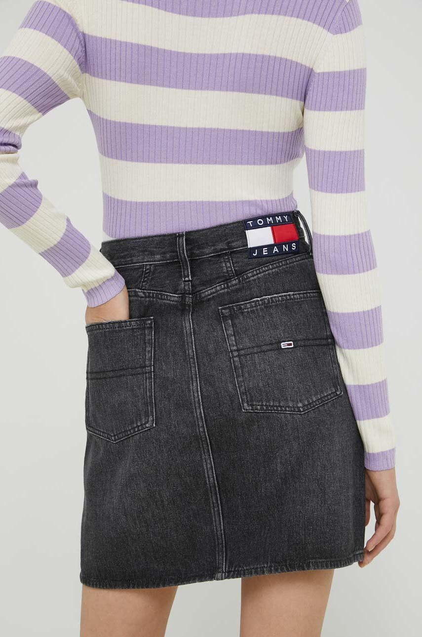 Tommy Jeans fusta jeans - Pled.ro