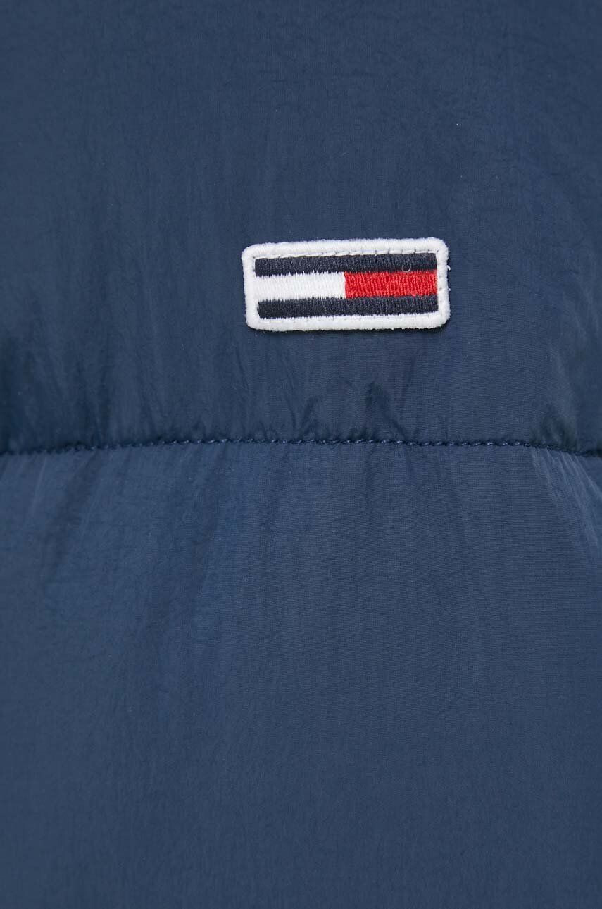 Tommy Jeans geaca femei culoarea albastru marin de iarna oversize - Pled.ro