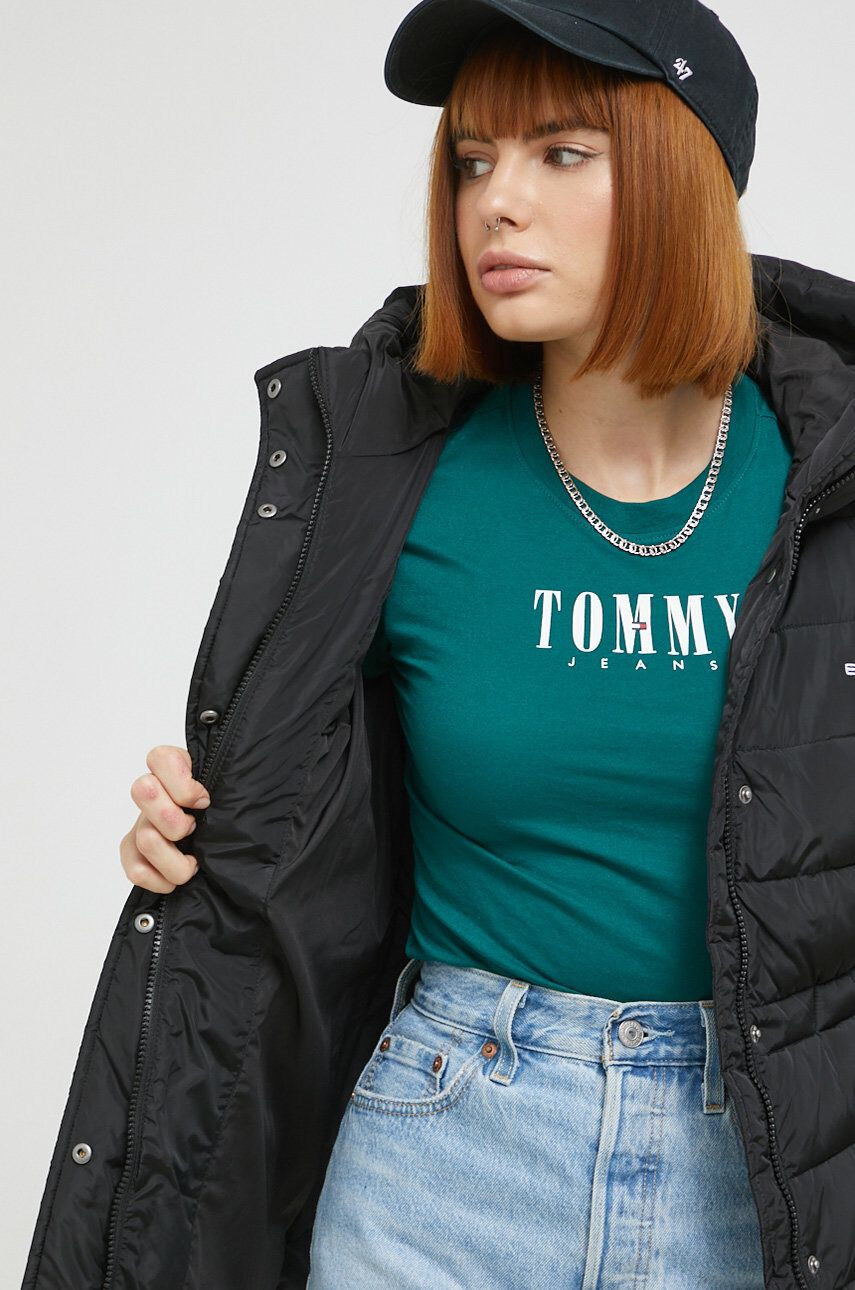 Tommy Jeans geaca femei culoarea negru de iarna - Pled.ro