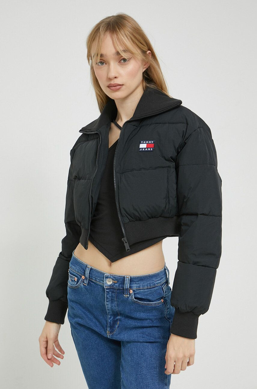 Tommy Jeans geaca femei culoarea negru de iarna - Pled.ro