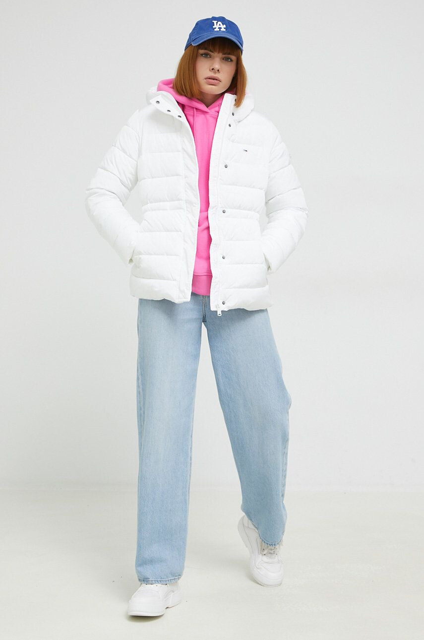 Tommy Jeans geaca femei culoarea bej de tranzitie oversize - Pled.ro