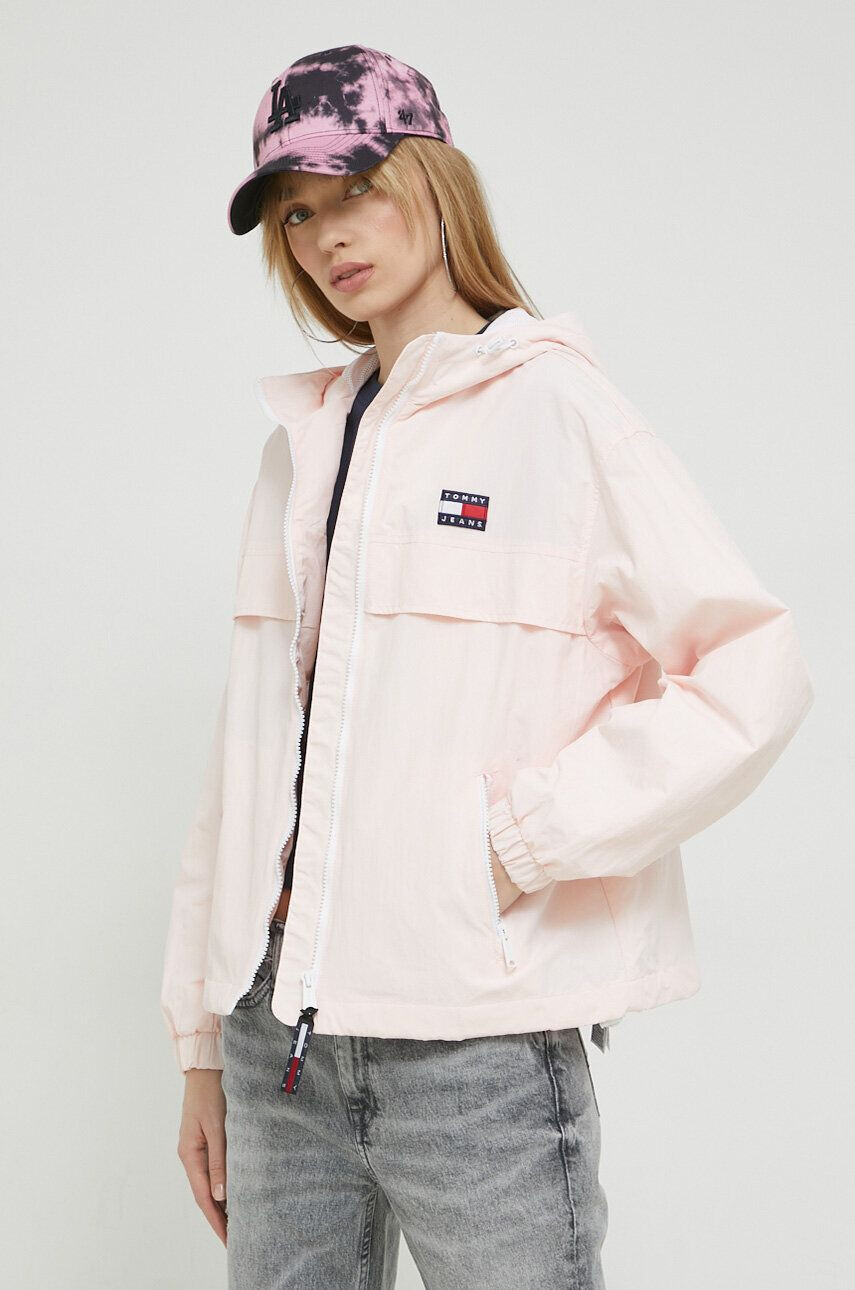 Tommy Jeans geaca femei culoarea roz de tranzitie - Pled.ro