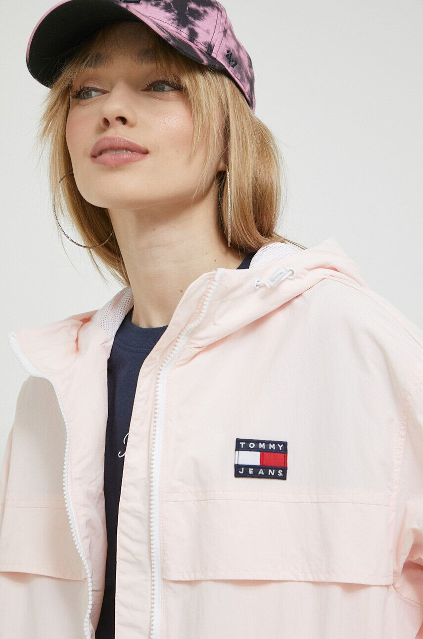 Tommy Jeans geaca femei culoarea roz de tranzitie - Pled.ro