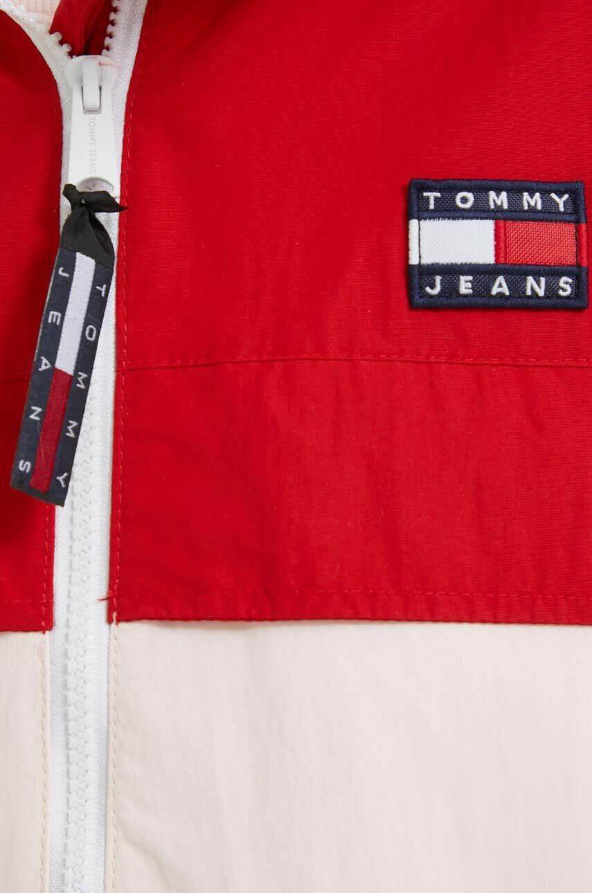 Tommy Jeans geaca femei culoarea rosu de tranzitie - Pled.ro