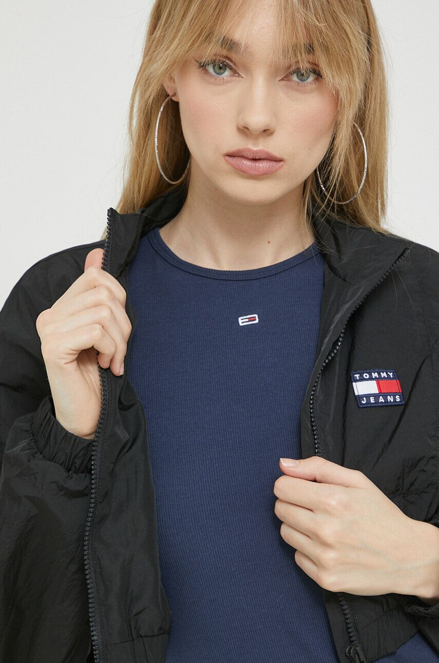 Tommy Jeans geaca femei culoarea negru de tranzitie - Pled.ro