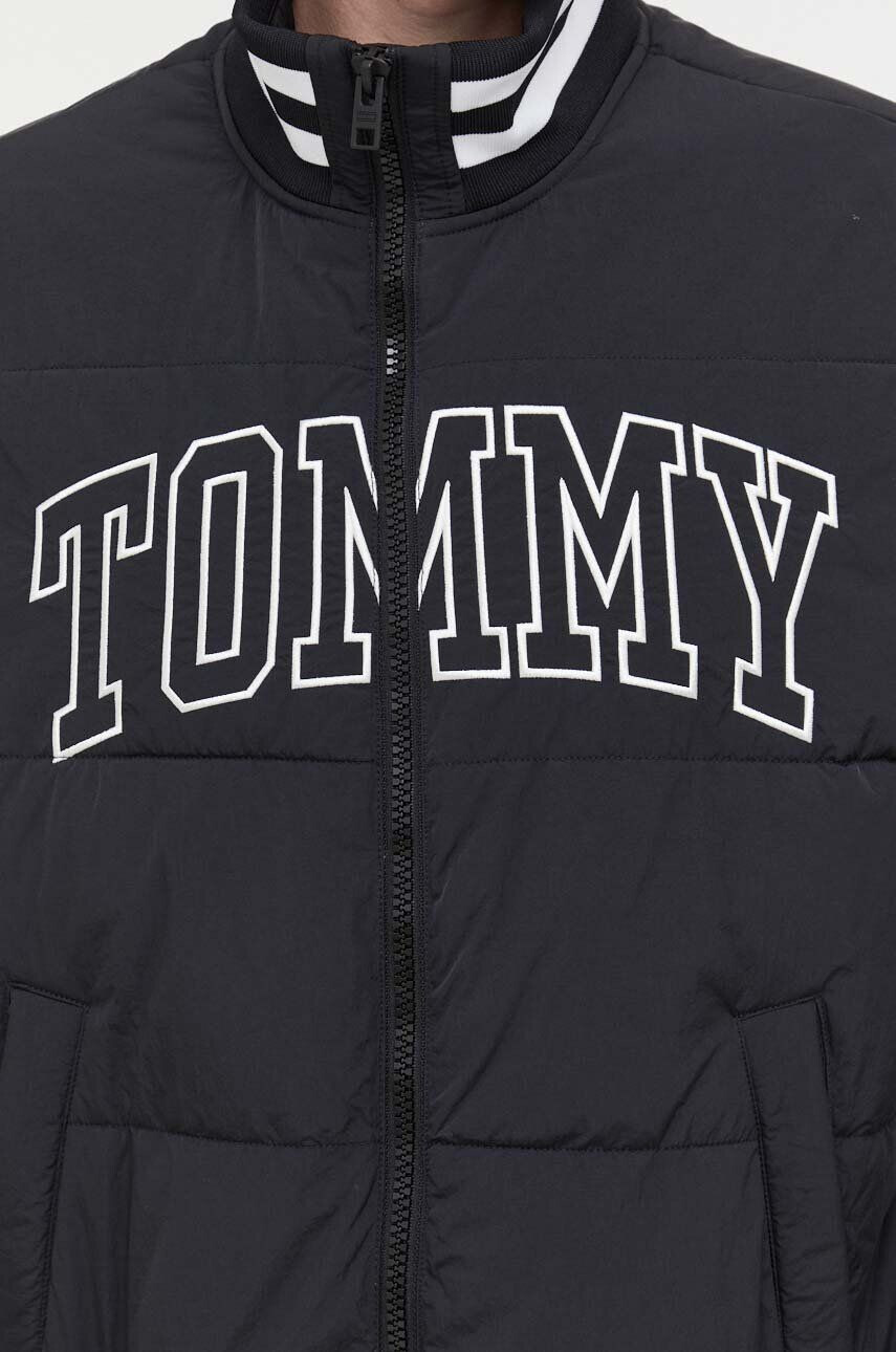 Tommy Jeans geaca bomber barbati culoarea negru de tranzitie - Pled.ro