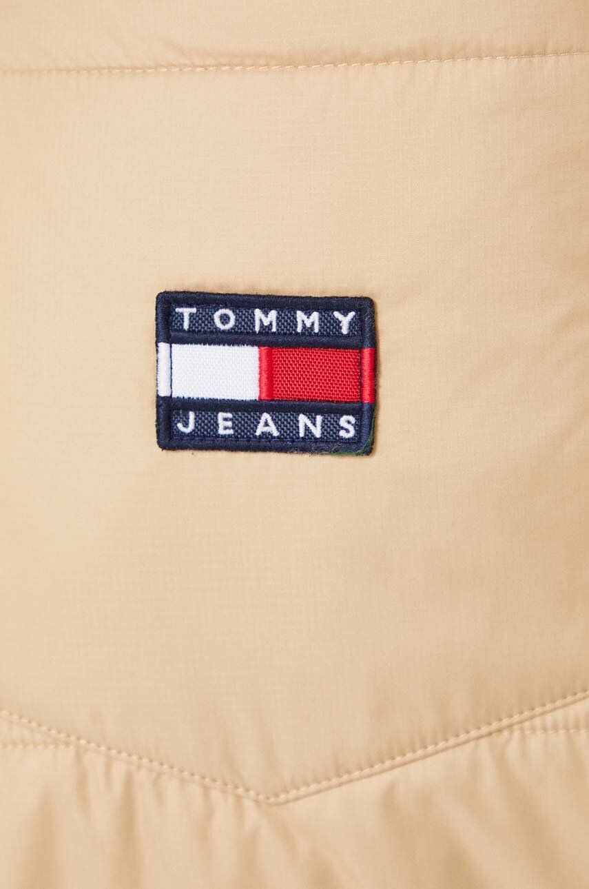 Tommy Jeans geacă reversibilă femei culoarea bej de tranzitie oversize - Pled.ro