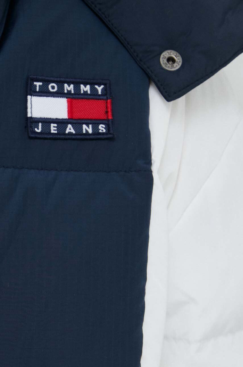 Tommy Jeans geaca de puf femei culoarea albastru marin de iarna - Pled.ro