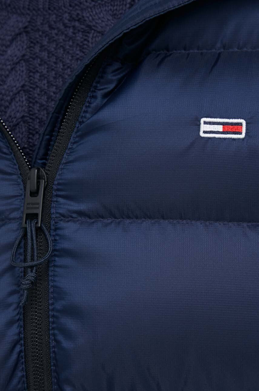 Tommy Jeans geaca de puf femei culoarea verde de tranzitie - Pled.ro