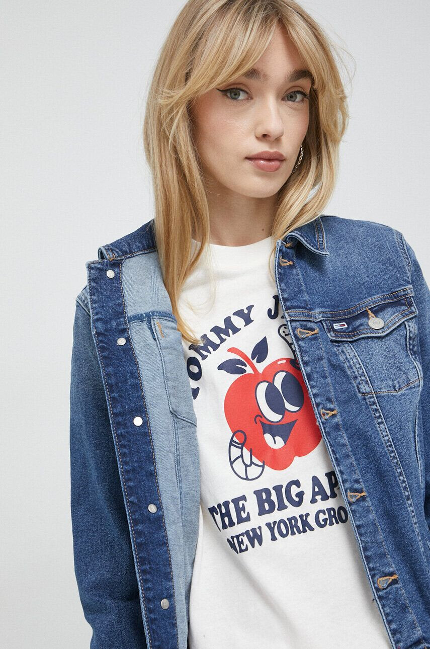 Tommy Jeans geaca jeans femei de tranzitie - Pled.ro