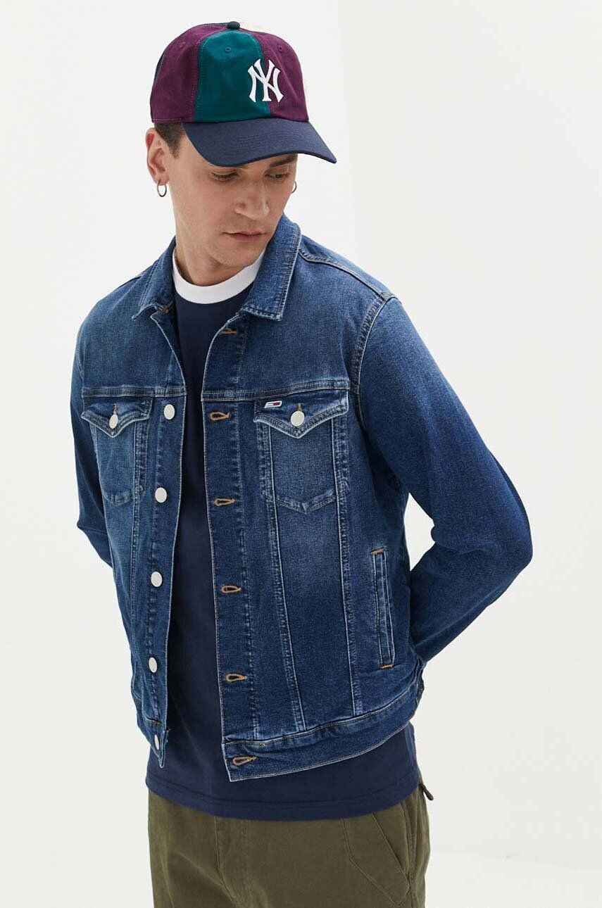 Tommy Jeans geaca jeans barbati de tranzitie oversize - Pled.ro