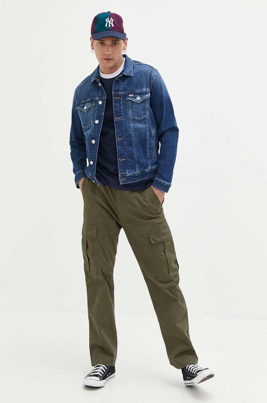 Tommy Jeans geaca jeans barbati de tranzitie oversize - Pled.ro