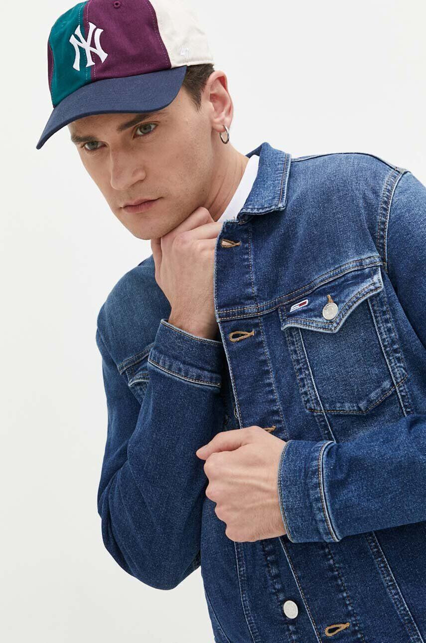 Tommy Jeans geaca jeans barbati de tranzitie oversize - Pled.ro