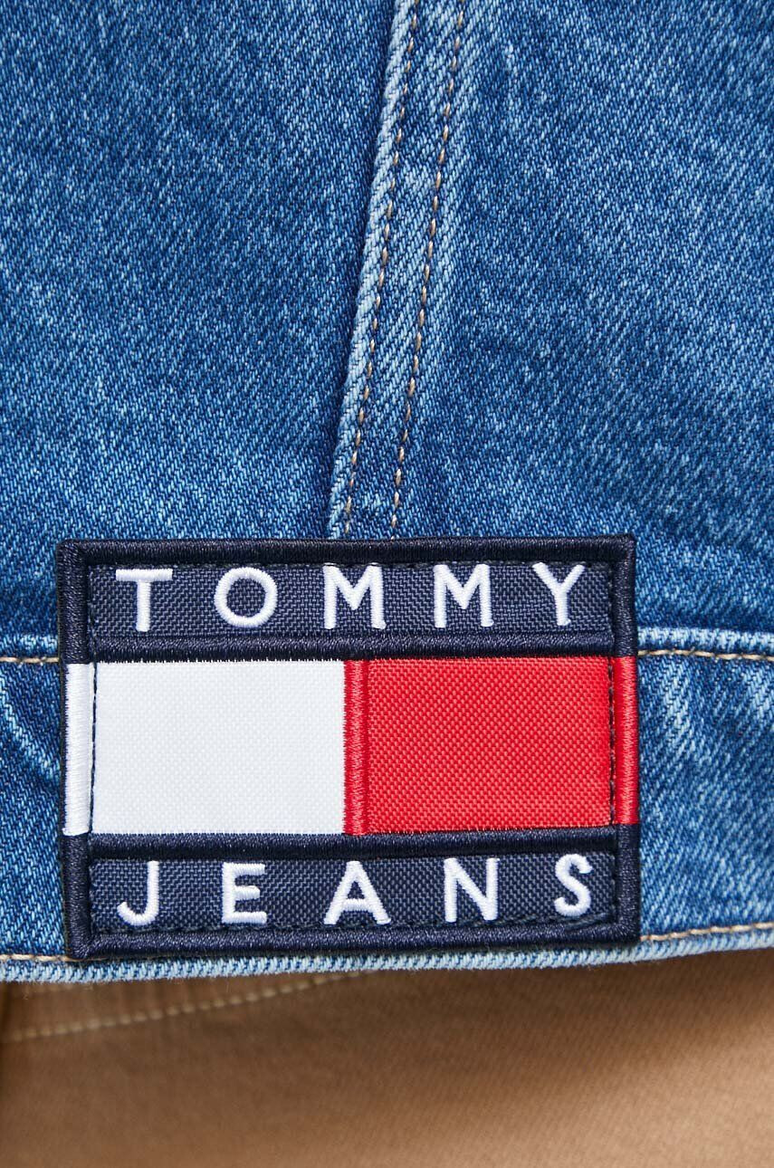 Tommy Jeans geaca jeans femei culoarea albastru marin de tranzitie - Pled.ro