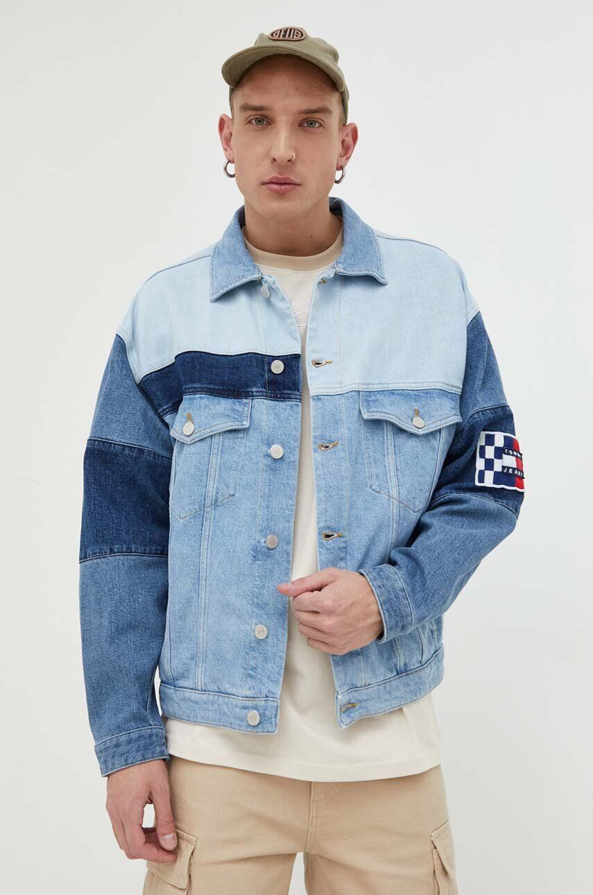 Tommy Jeans geaca jeans femei de tranzitie oversize - Pled.ro