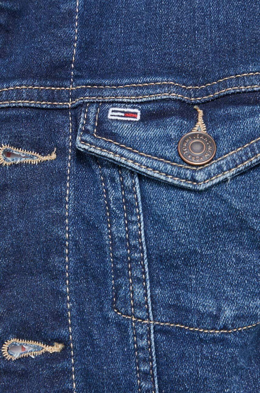 Tommy Jeans geaca jeans femei culoarea albastru marin de tranzitie - Pled.ro