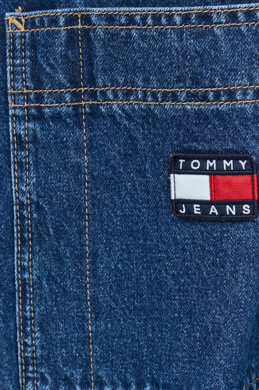 Tommy Jeans geaca jeans barbati culoarea albastru marin de tranzitie oversize - Pled.ro