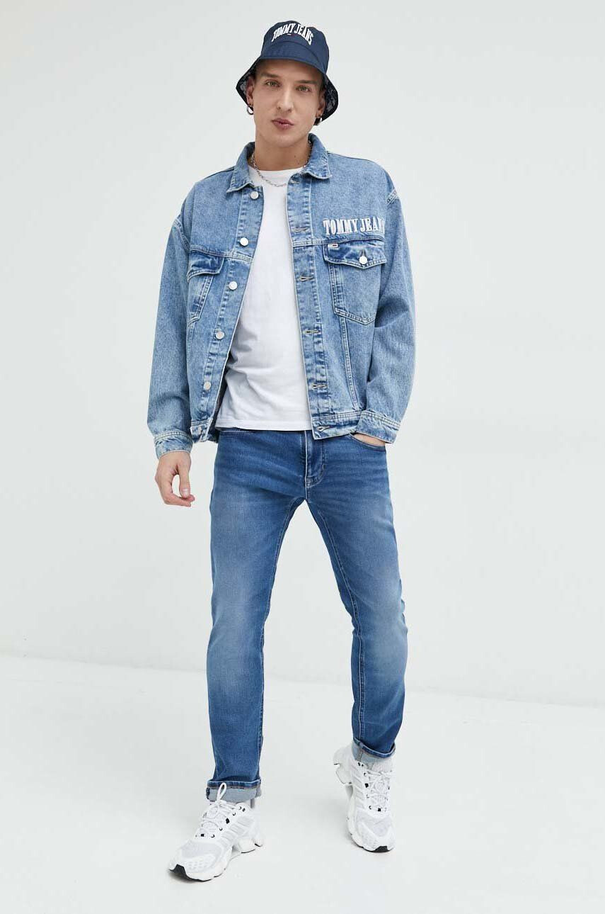 Tommy Jeans geaca jeans barbati de tranzitie oversize - Pled.ro