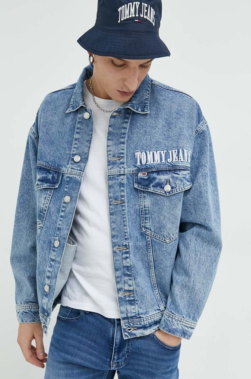 Tommy Jeans geaca jeans barbati de tranzitie oversize - Pled.ro