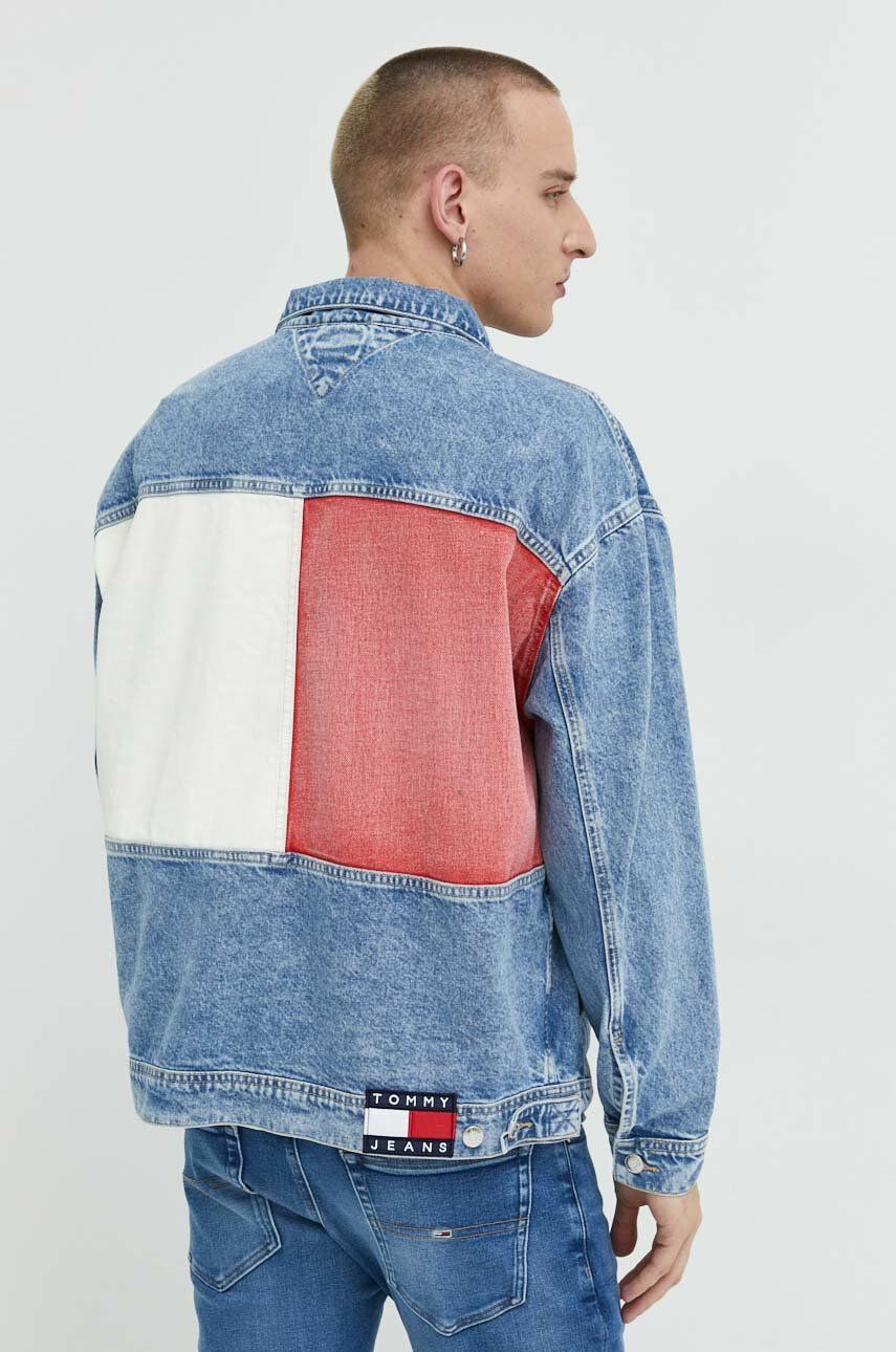 Tommy Jeans geaca jeans barbati de tranzitie oversize - Pled.ro