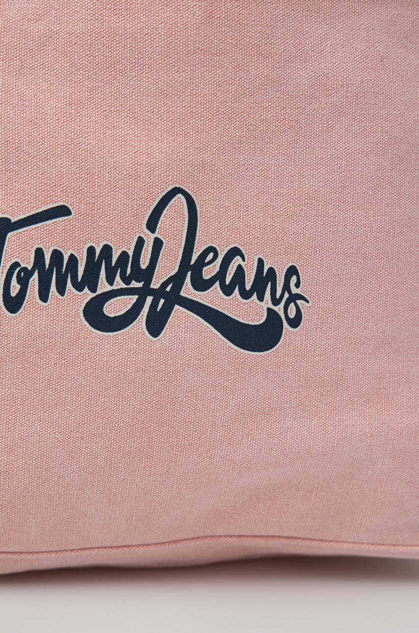 Tommy Jeans geanta de bumbac culoarea roz - Pled.ro