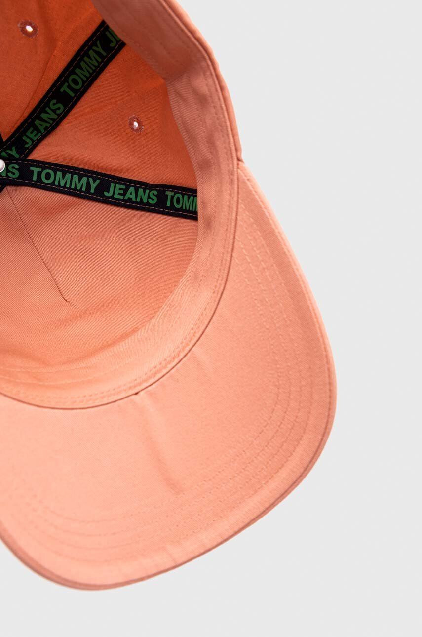 Tommy Jeans șapcă de baseball din bumbac culoarea roz cu imprimeu - Pled.ro