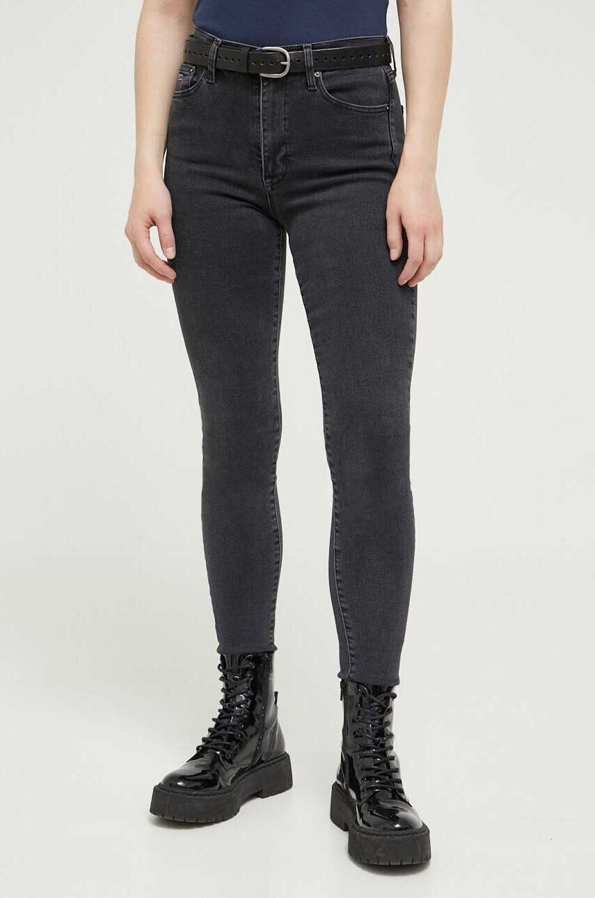 Tommy Jeans jeansi femei culoarea negru - Pled.ro