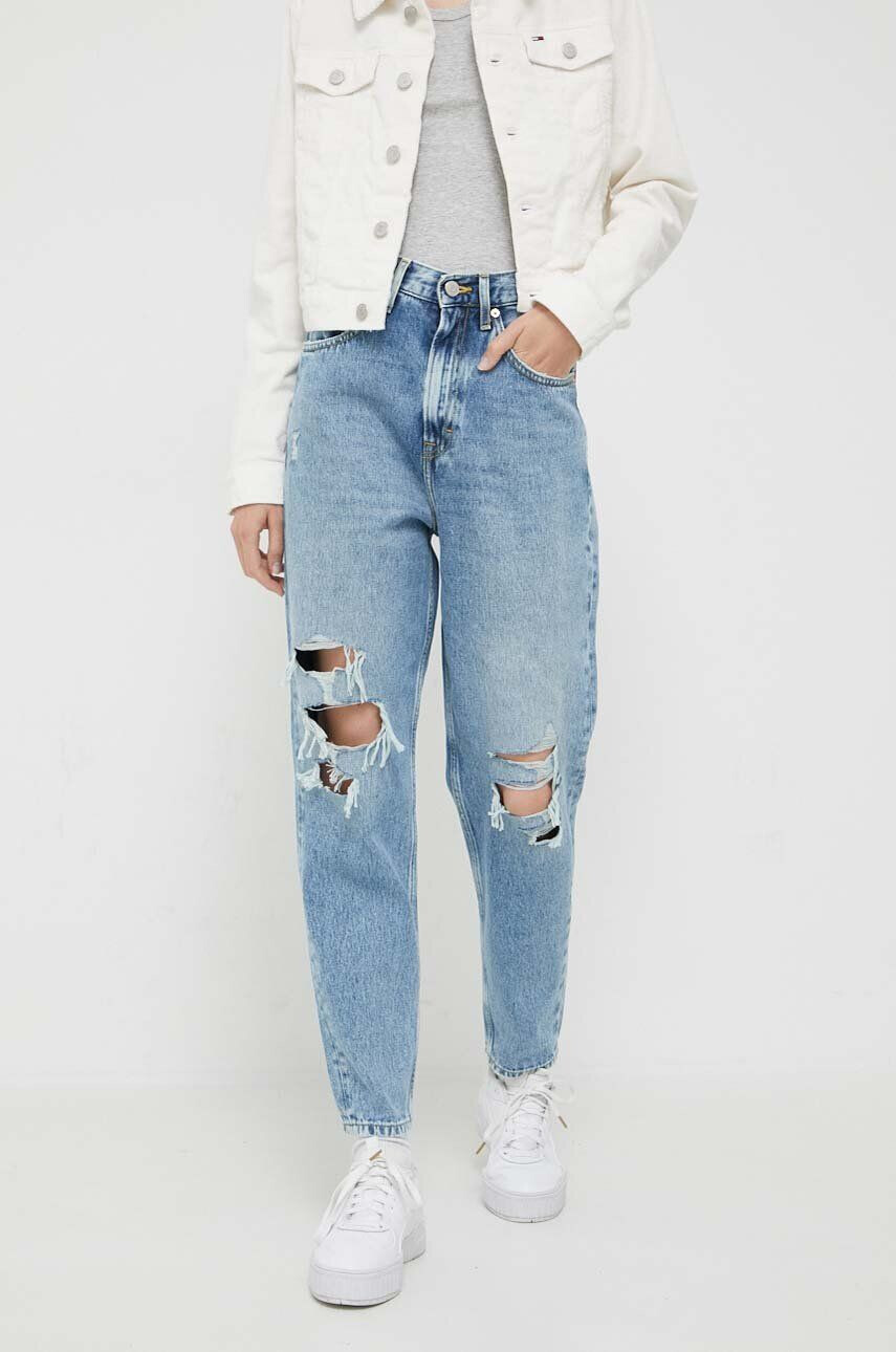 Tommy Jeans jeansi Mom Jean femei high waist - Pled.ro