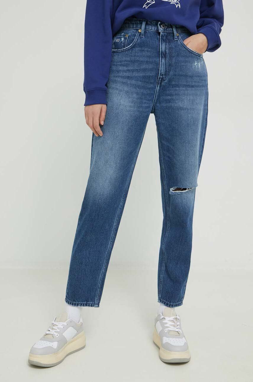 Tommy Jeans jeansi Mom Jean femei high waist - Pled.ro