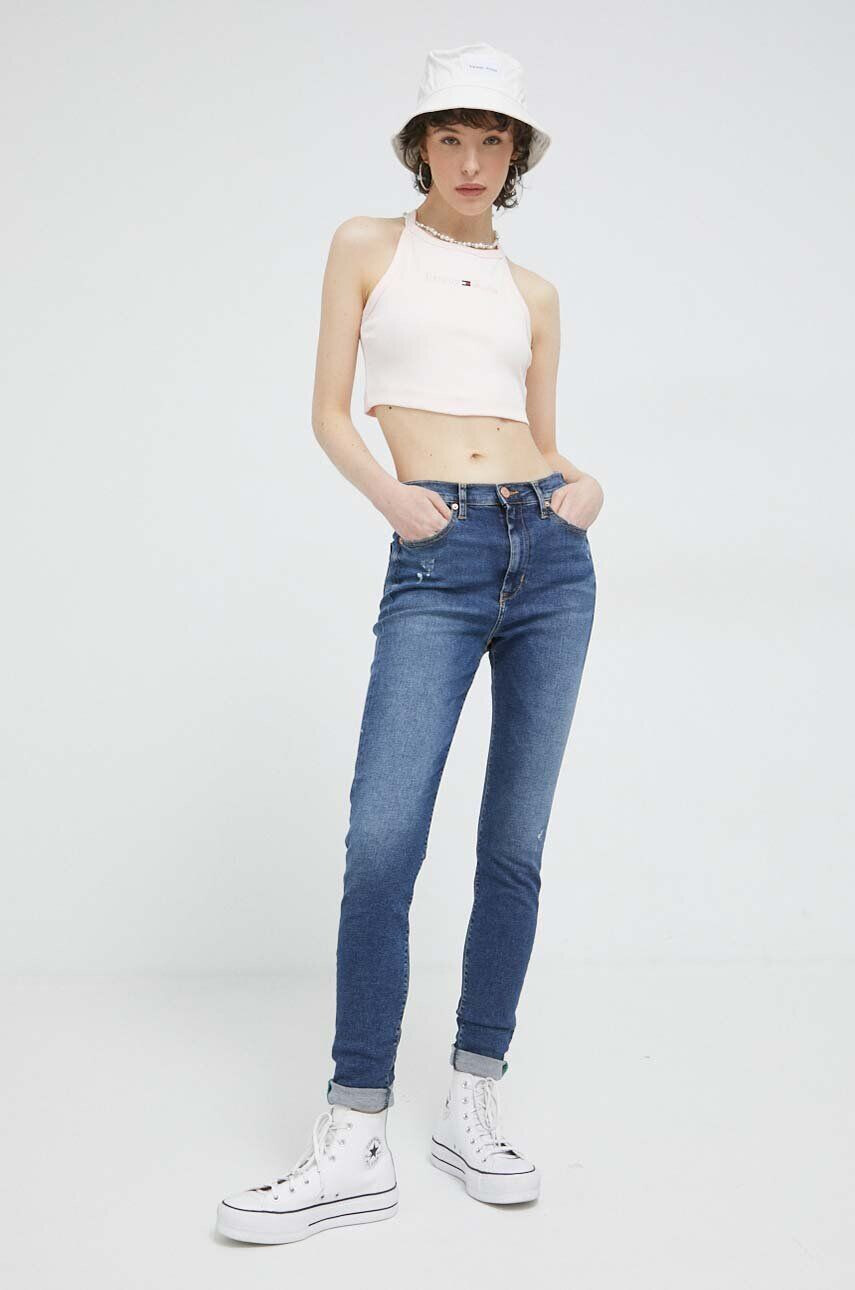 Tommy Jeans jeansi Sylvia femei high waist - Pled.ro