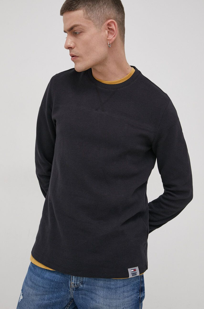 Tommy Jeans Longsleeve din bumbac - Pled.ro