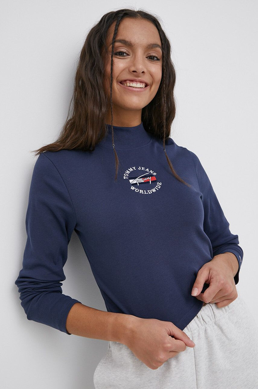 Tommy Jeans longsleeve din bumbac - Pled.ro