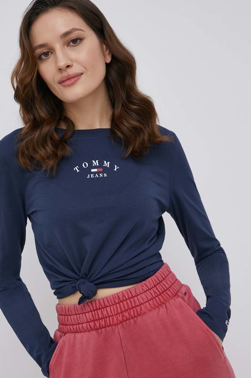 Tommy Jeans longsleeve din bumbac - Pled.ro