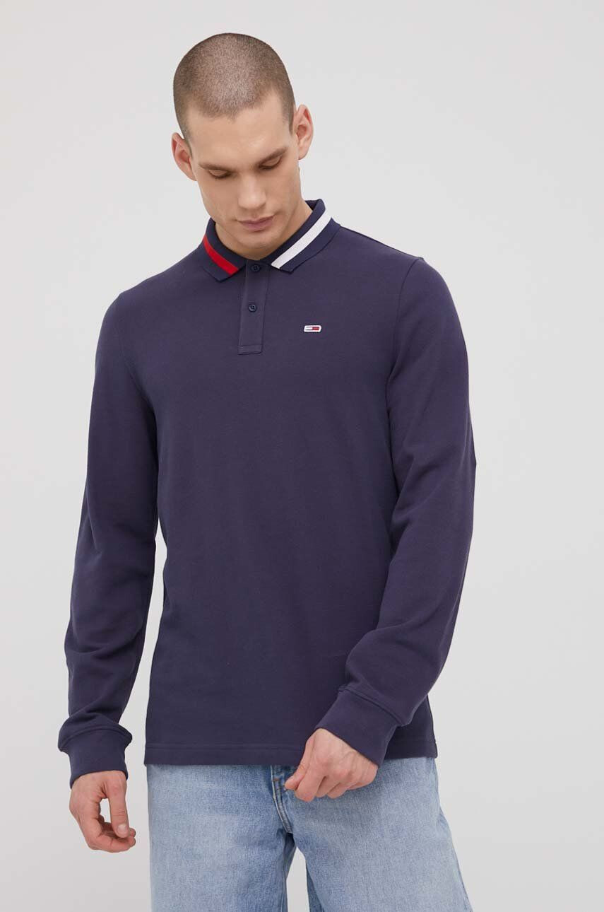 Tommy Jeans longsleeve din bumbac - Pled.ro