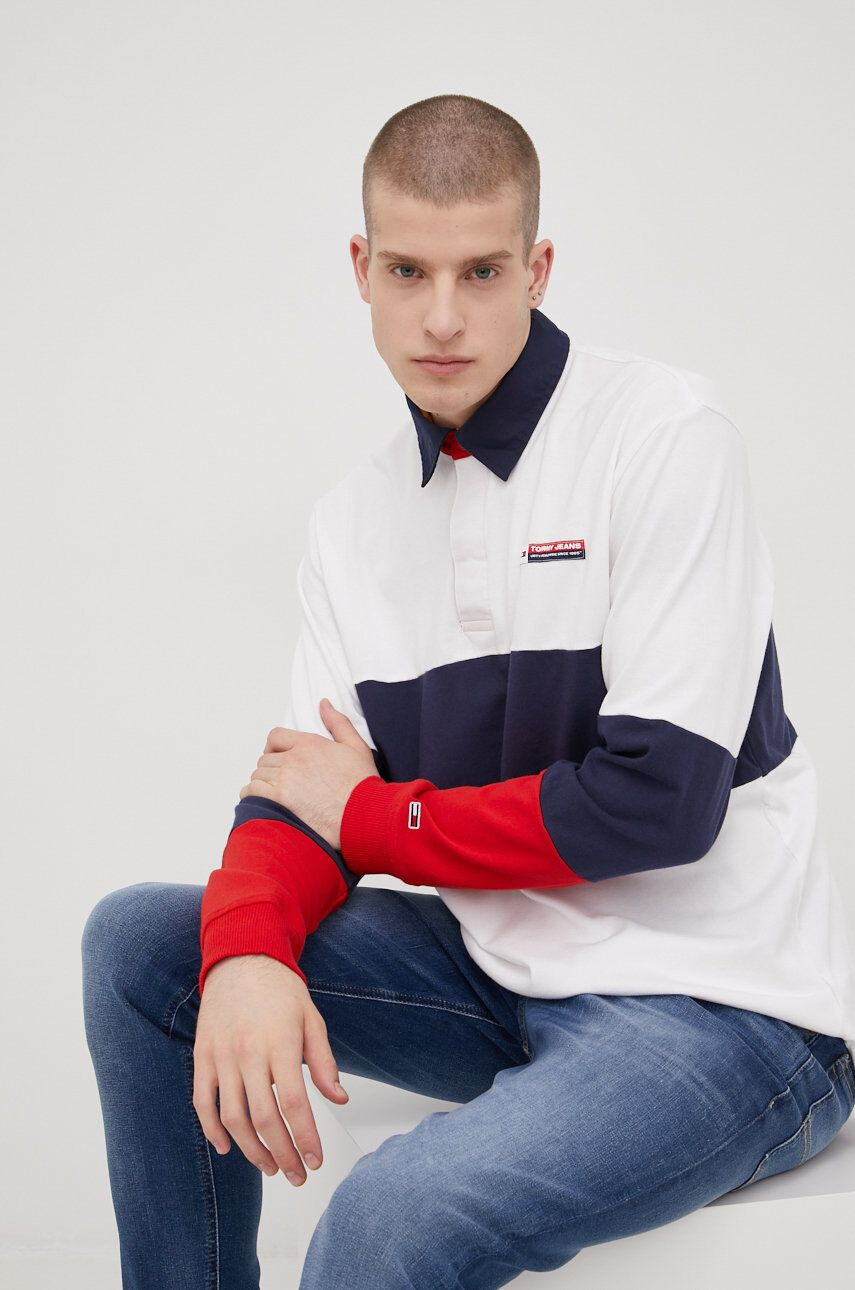 Tommy Jeans longsleeve din bumbac - Pled.ro