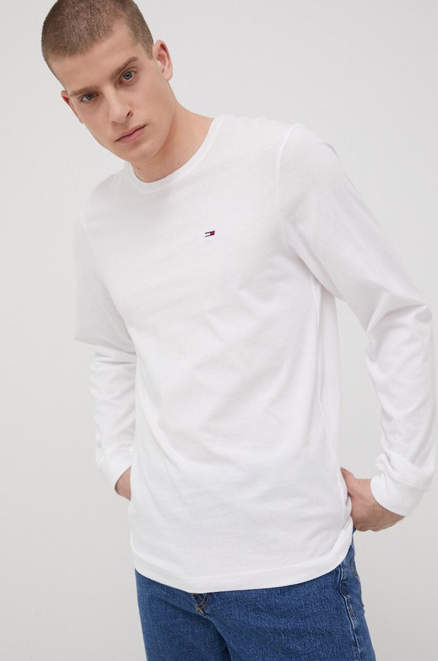 Tommy Jeans longsleeve din bumbac - Pled.ro