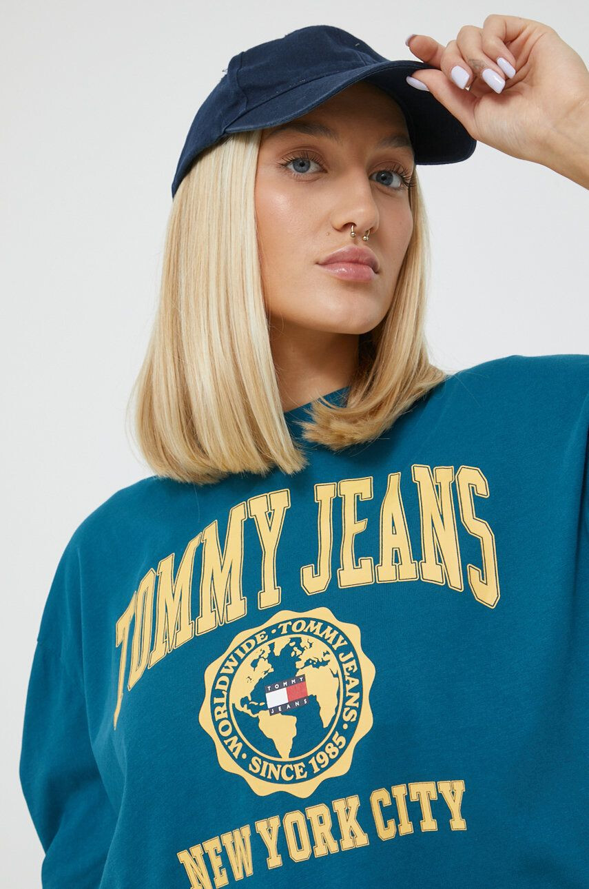 Tommy Jeans longsleeve din bumbac - Pled.ro