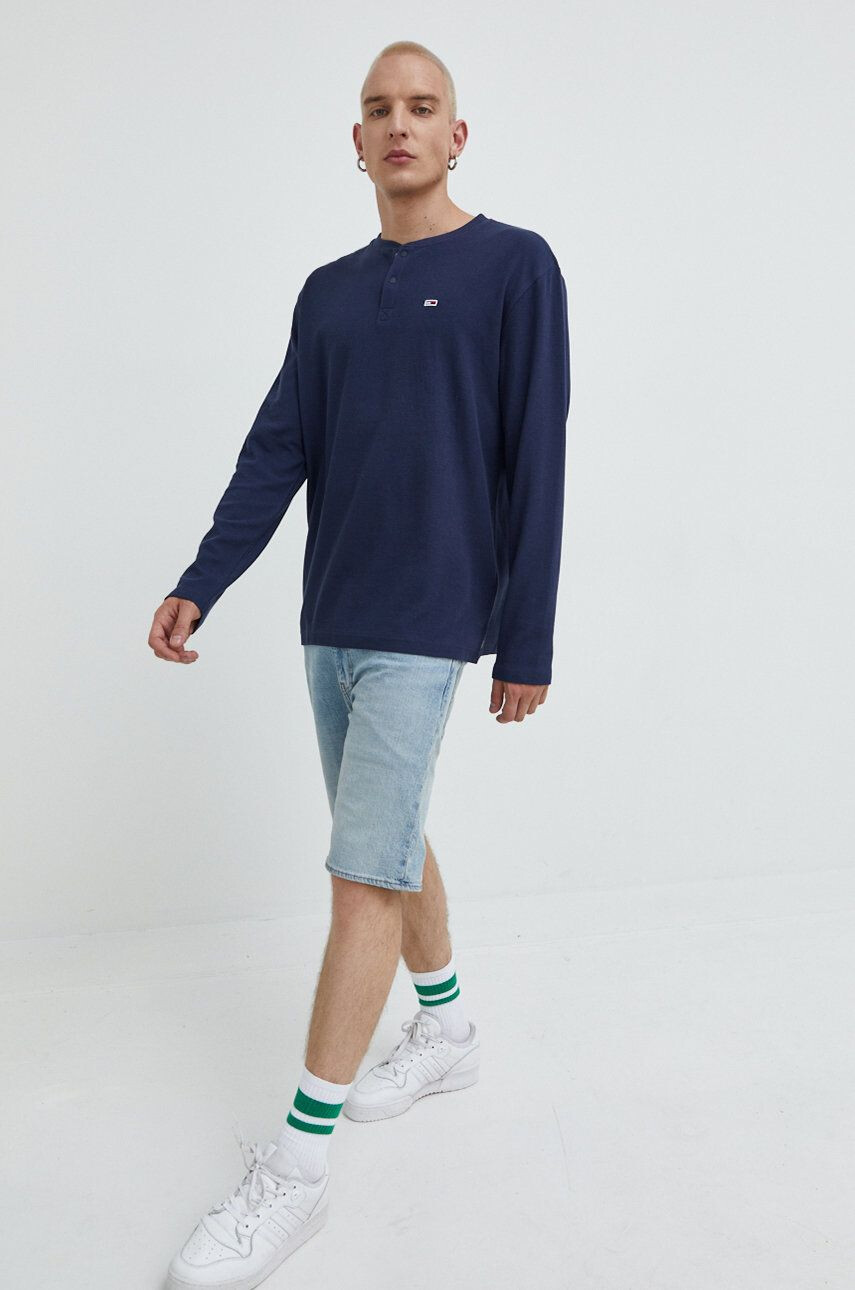 Tommy Jeans longsleeve din bumbac - Pled.ro