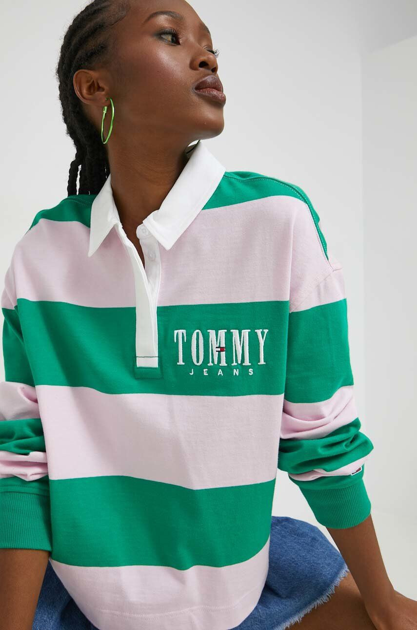 Tommy Jeans longsleeve din bumbac - Pled.ro