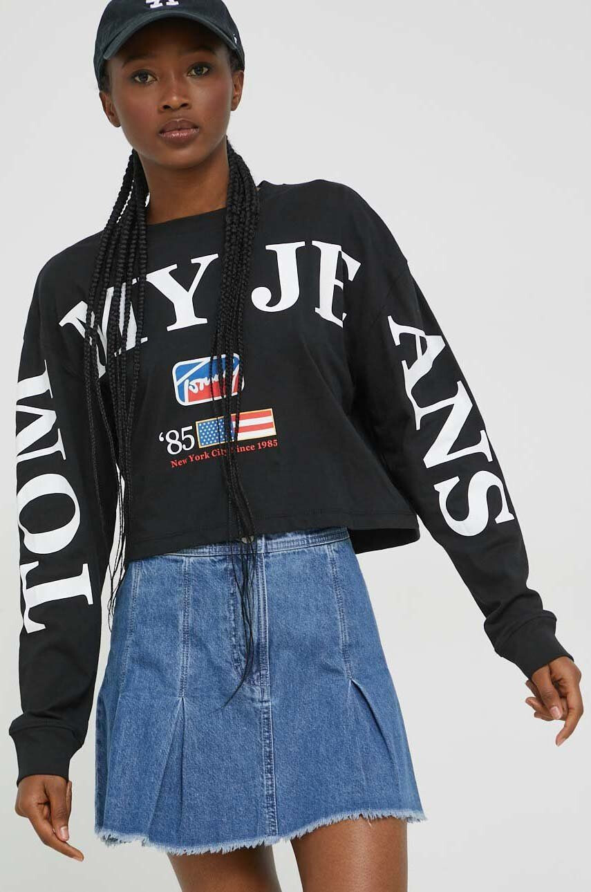 Tommy Jeans longsleeve din bumbac - Pled.ro