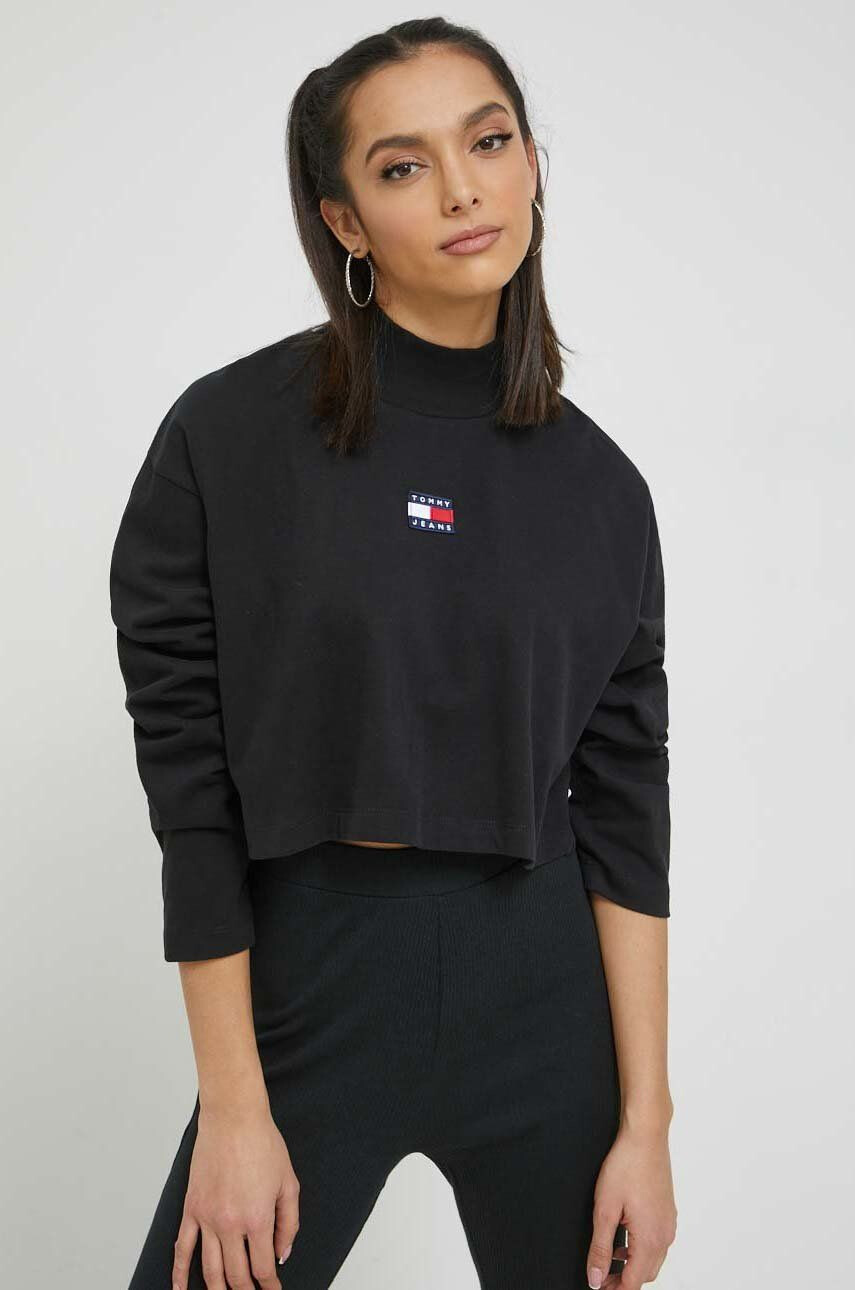 Tommy Jeans longsleeve din bumbac - Pled.ro