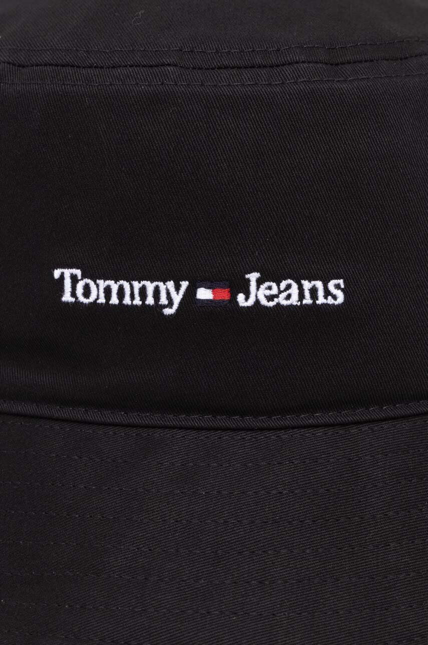 Tommy Jeans palarie culoarea negru bumbac - Pled.ro