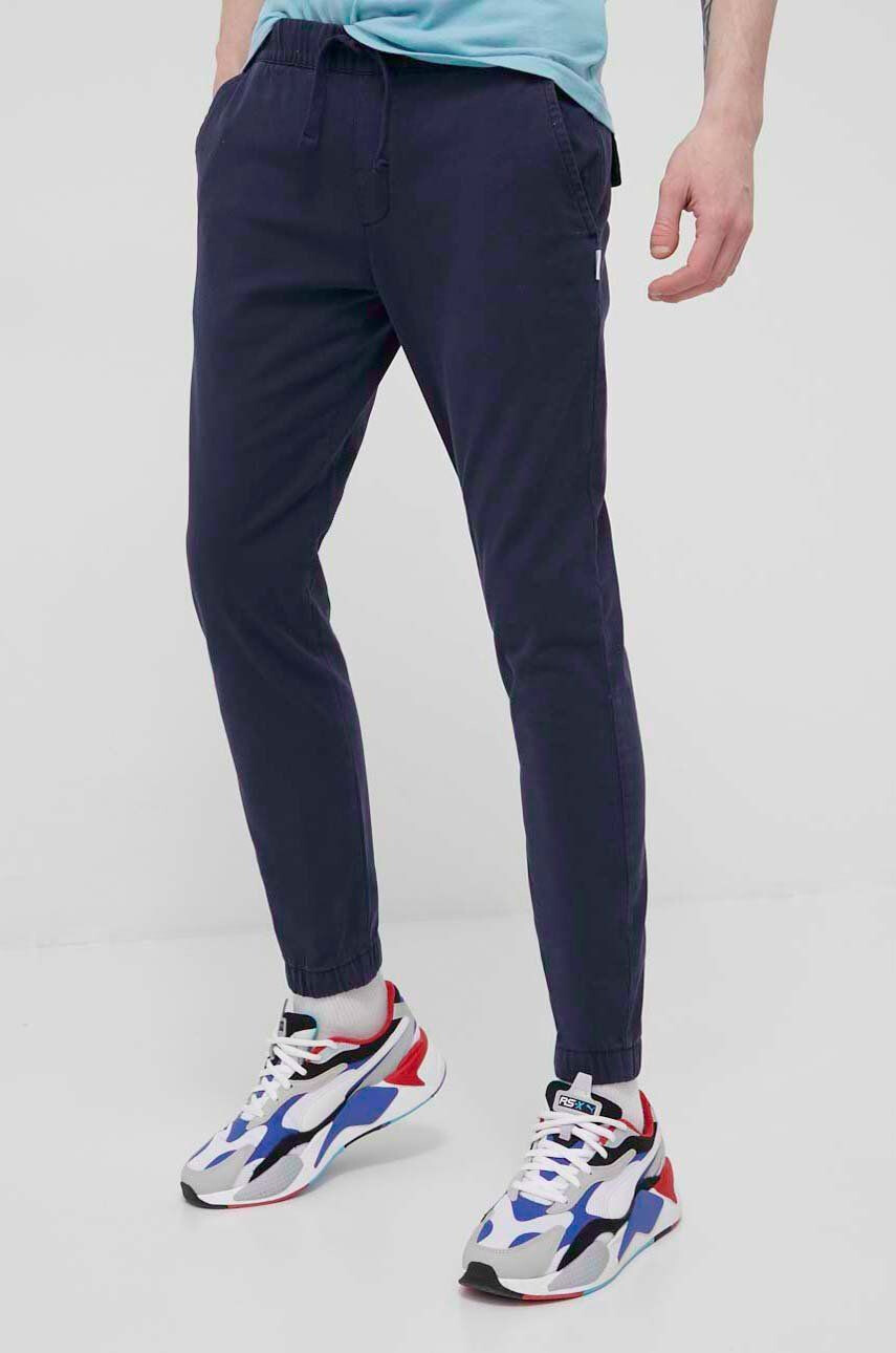 Tommy Jeans pantaloni barbati culoarea albastru marin jogger - Pled.ro