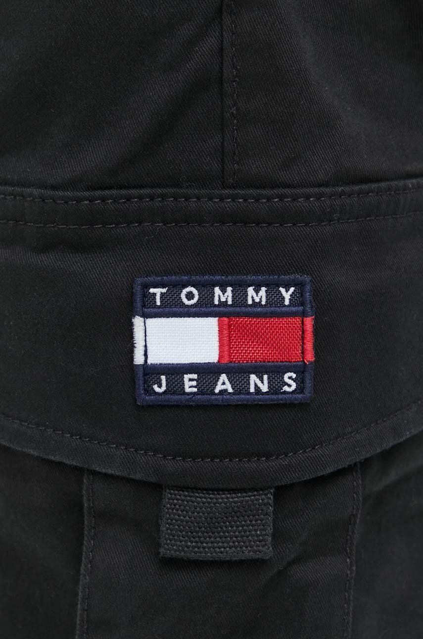 Tommy Jeans pantaloni femei culoarea negru lat high waist - Pled.ro