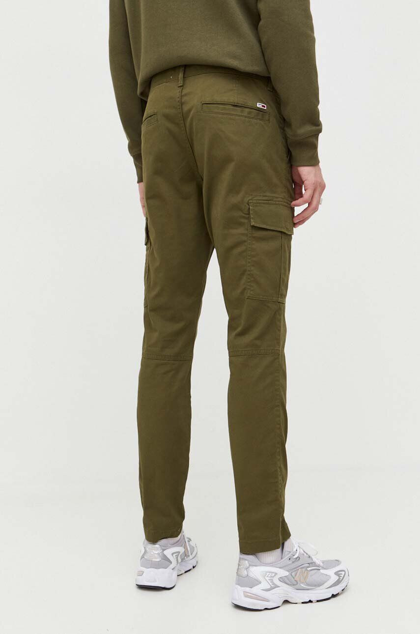 Tommy Jeans pantaloni barbati culoarea verde cu fason cargo - Pled.ro